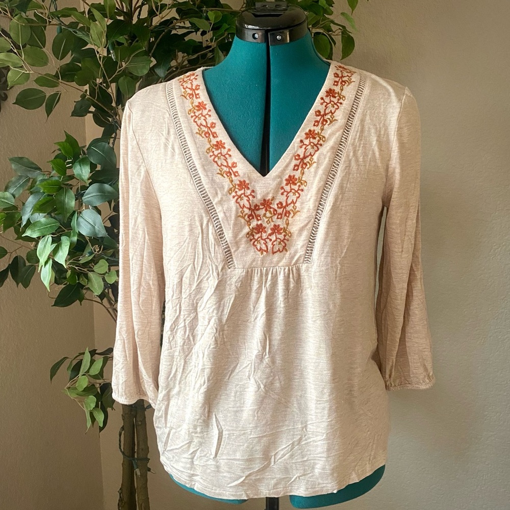 Boho embroidered blouse